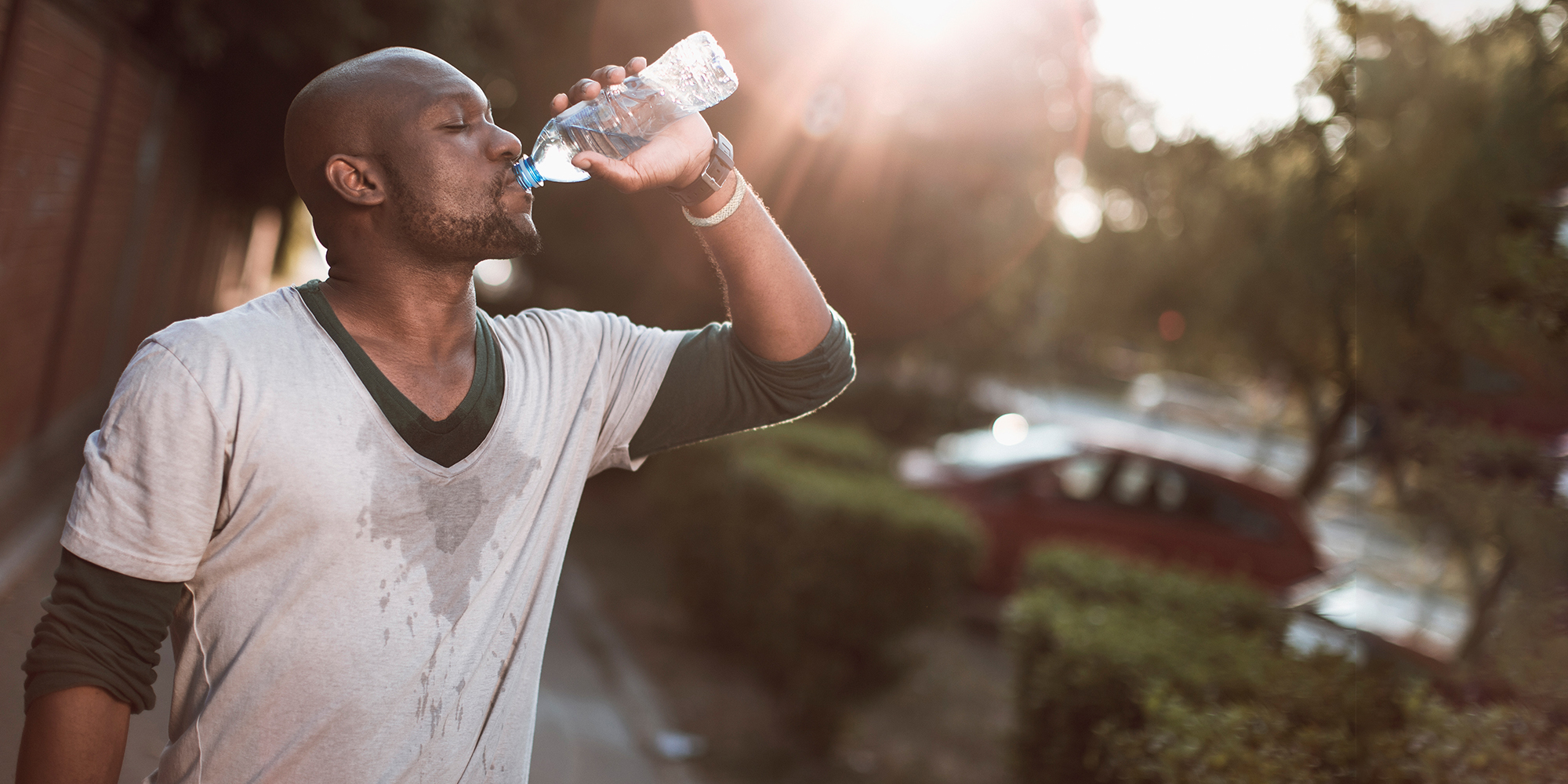 Man Drinking Water